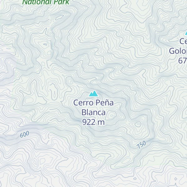Map of Cerro Peña Blanca