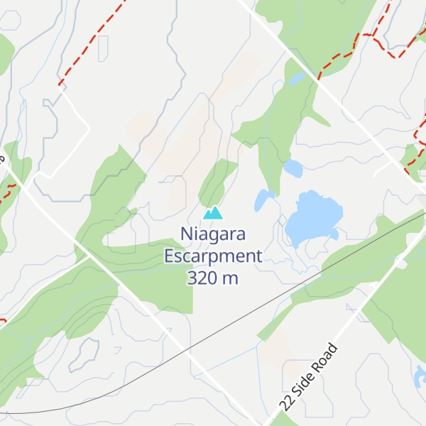 Map of Niagara Escarpment