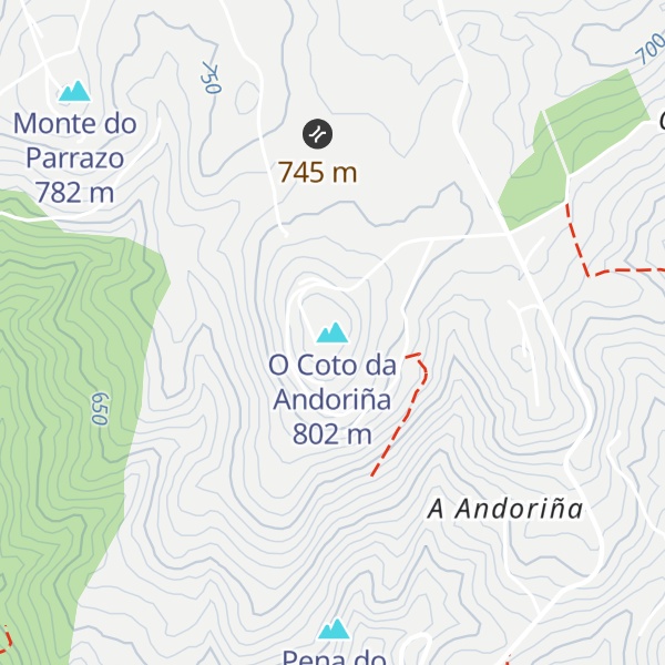 Map of O Coto da Andoriña