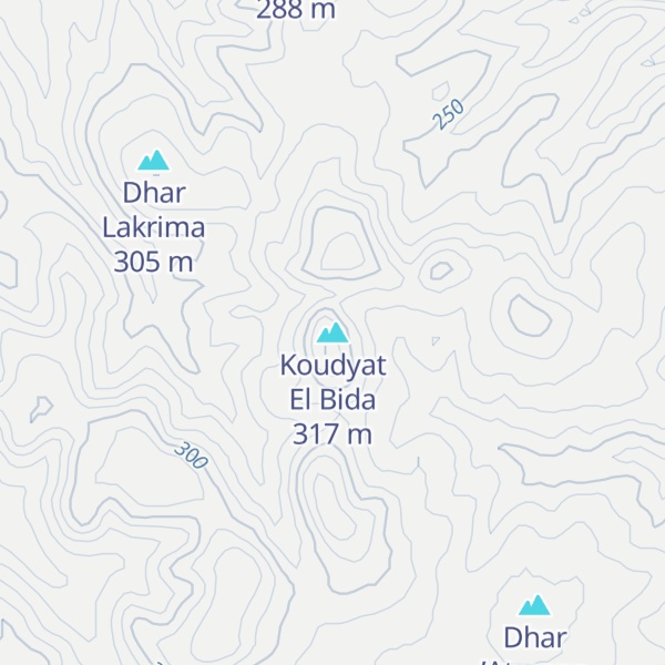 Map of Koudyat El Bida
