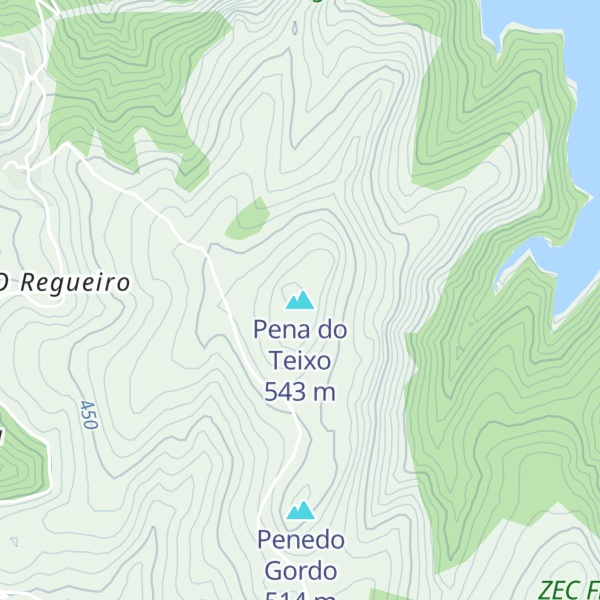 Map of Pena do Teixo