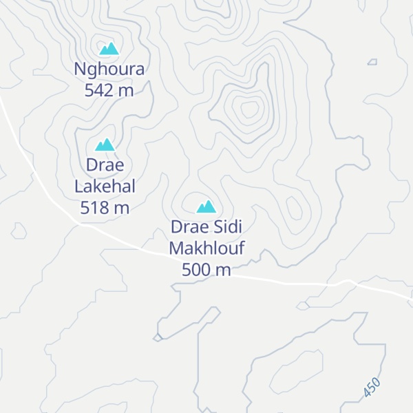 Map of Drae Sidi Makhlouf