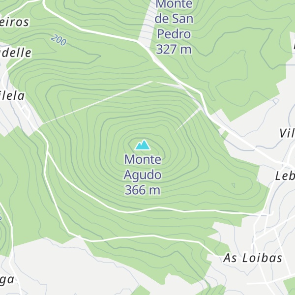 Map of Monte das Loibas