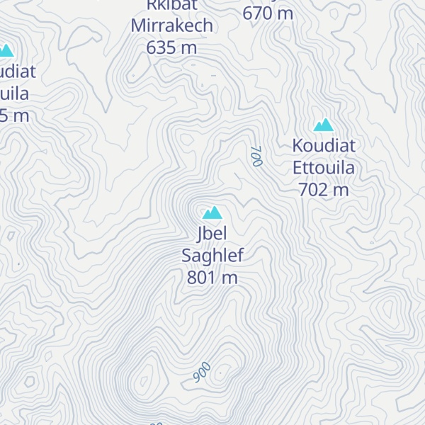 Map of Jbel Saghlef