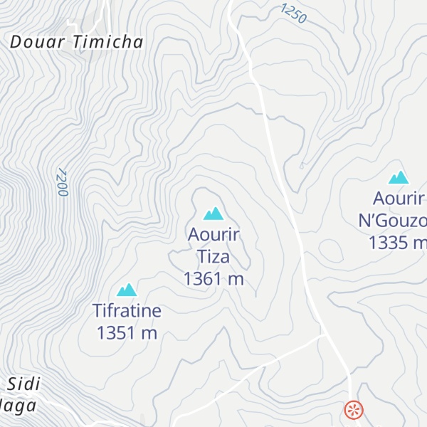 Map of Aourir Tiza