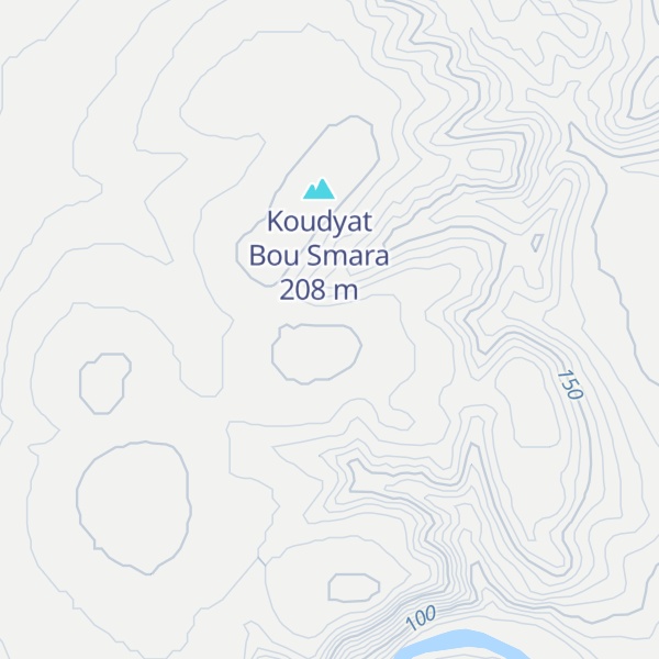 Map of Koudyat Bou Rhebah