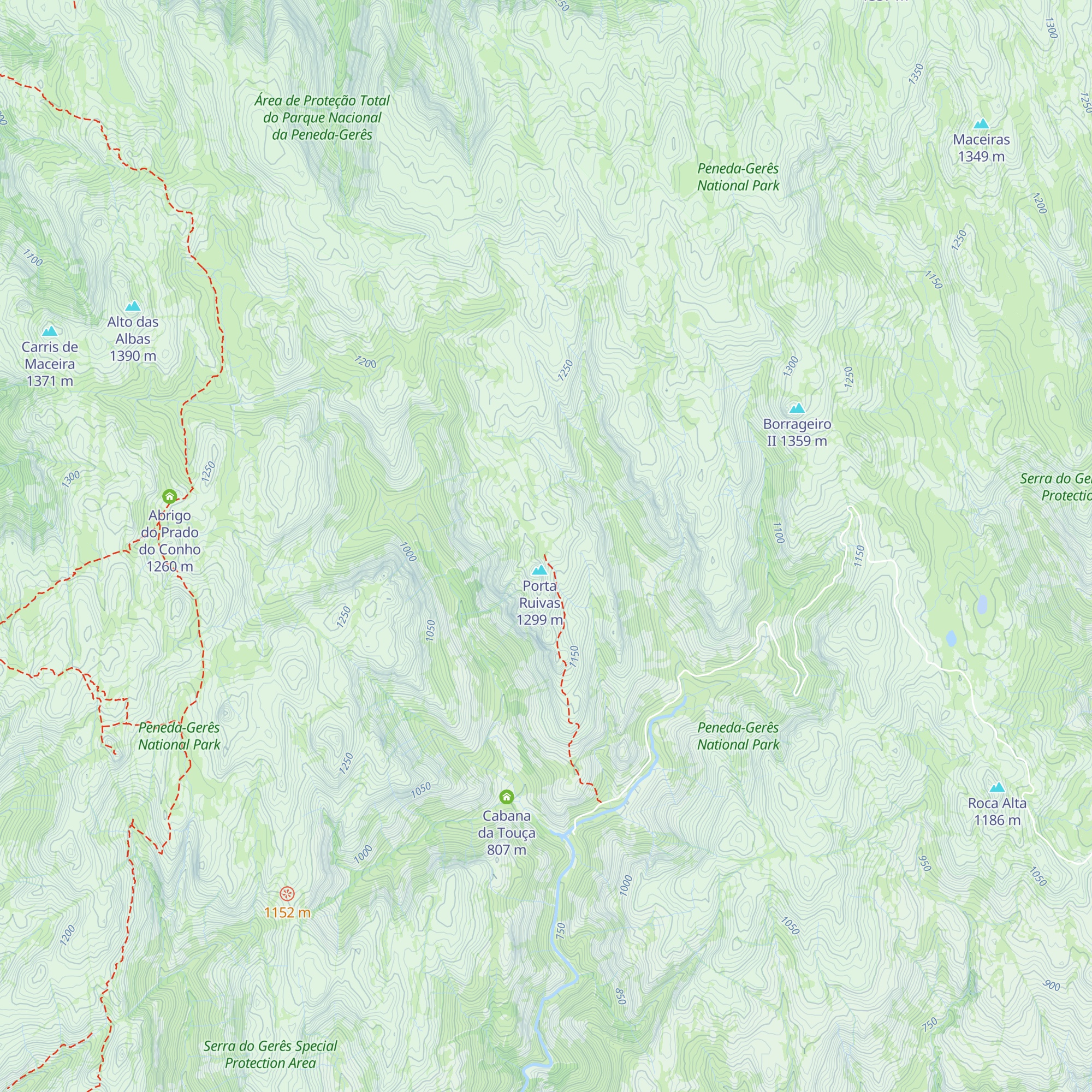 Cabana de Porta Ruivas map
