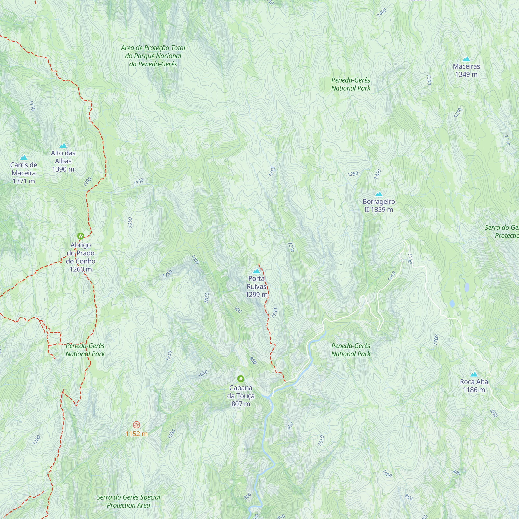 Cabana de Porta Ruivas map