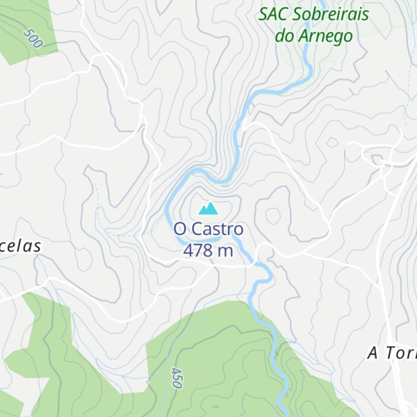 Map of O Castro