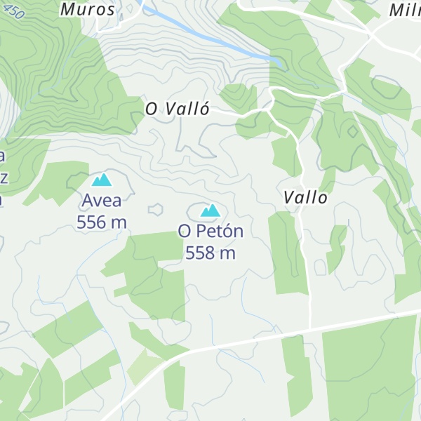 Map of O Petón