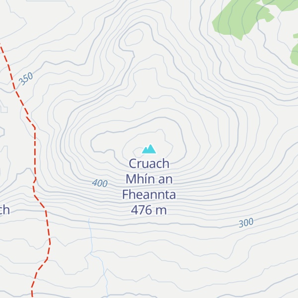 Map of Cruach Mhín an Fheannta
