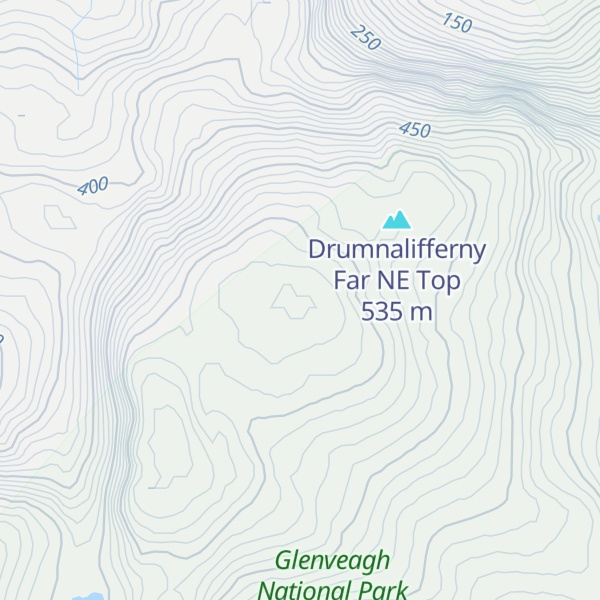 Map of Drumnalifferny Mountain NE Top