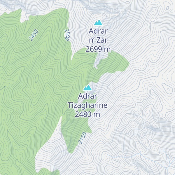 Map of Adrar Tizagharine
