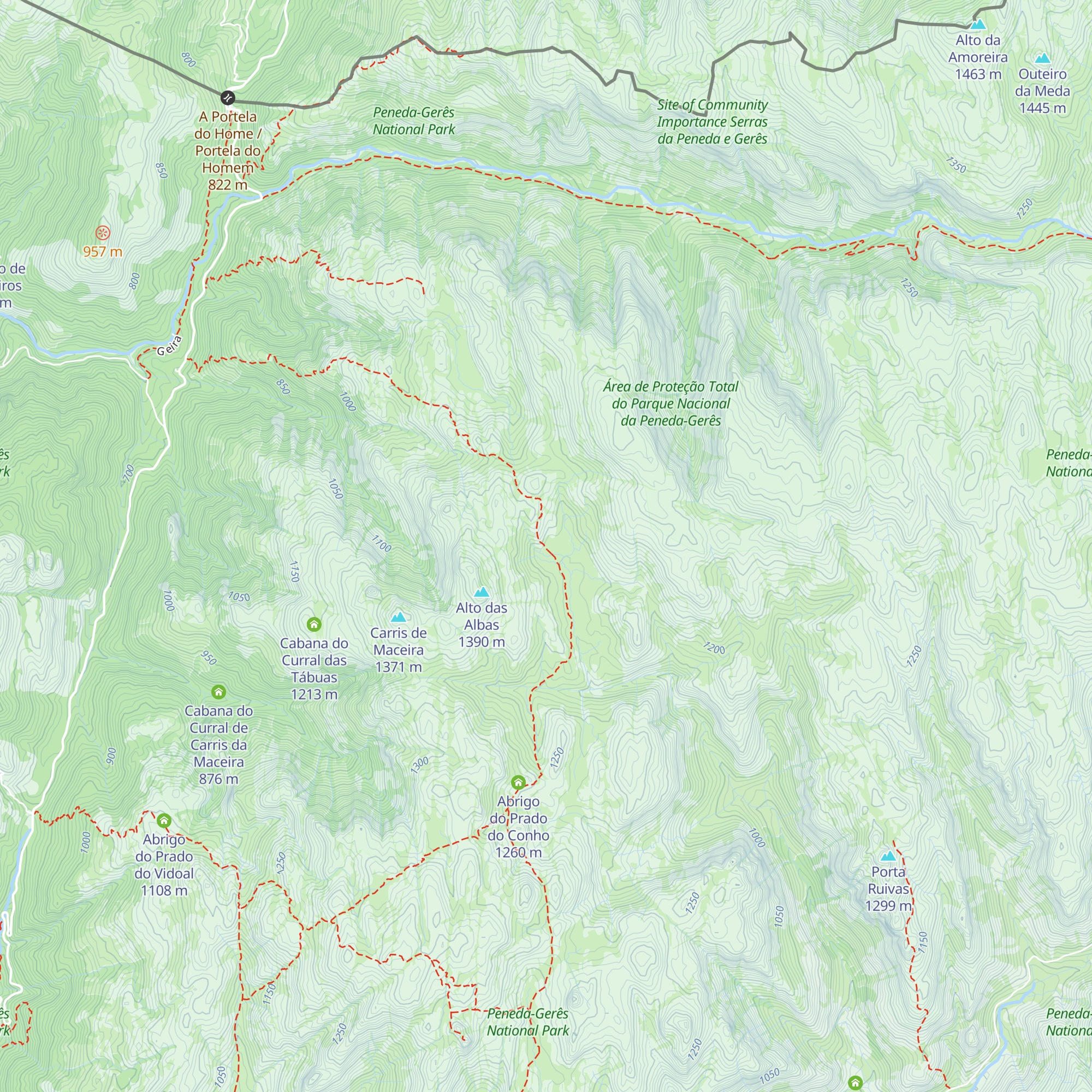 Abrigo dos Prados da Messe map