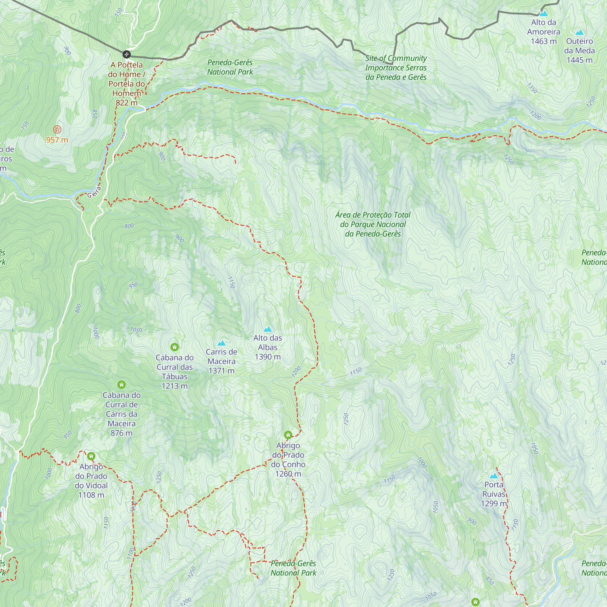 Abrigo dos Prados da Messe map