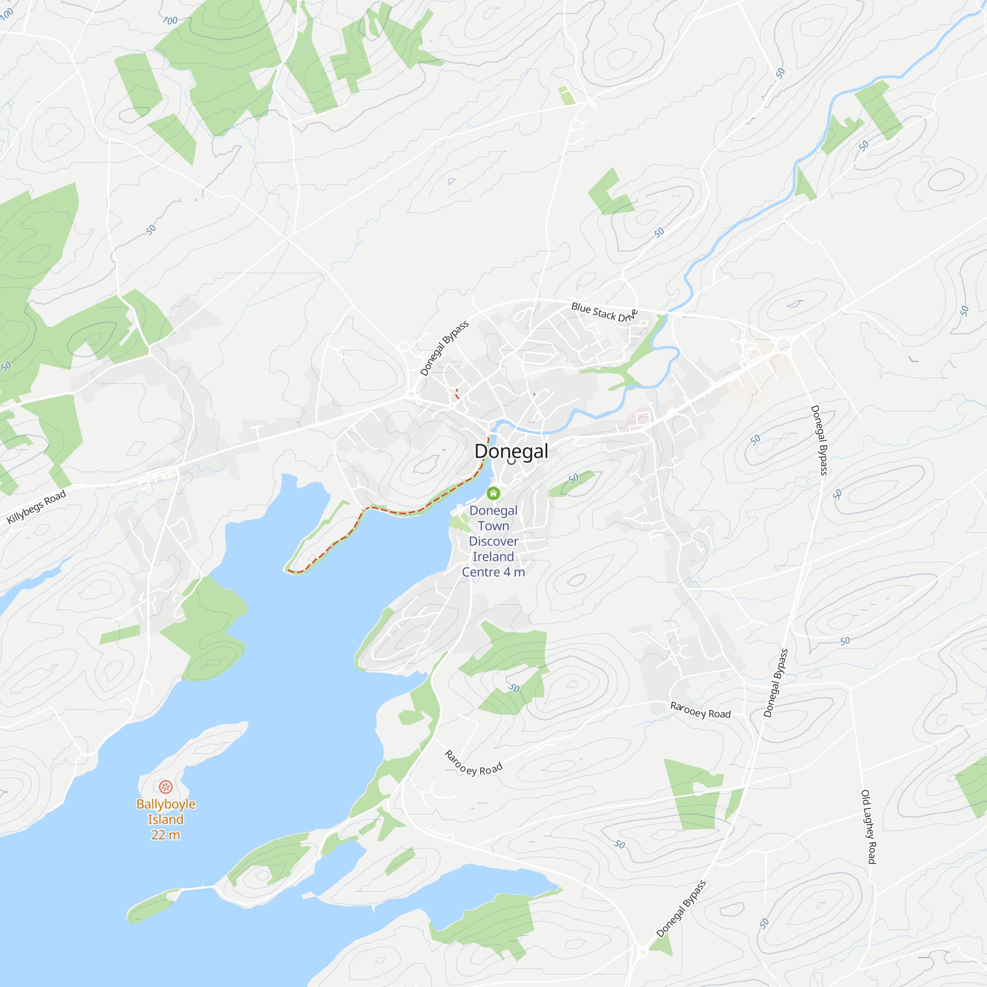 Donegal Town Discover Ireland Centre map
