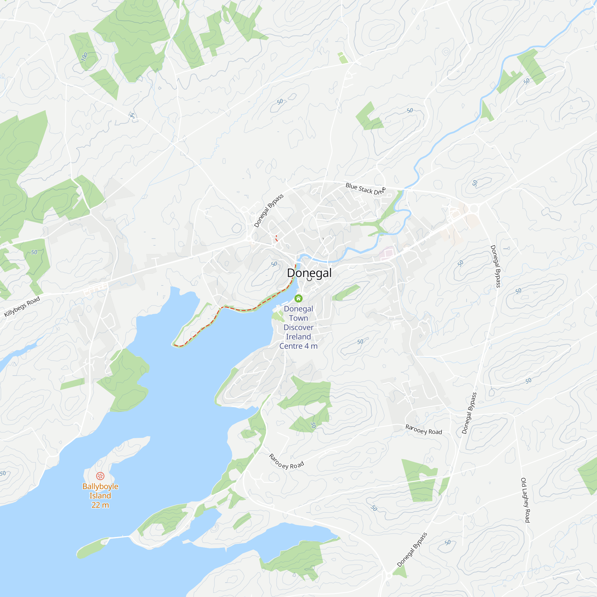 Donegal Town Discover Ireland Centre map