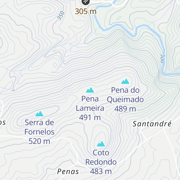 Map of Pena Lameira