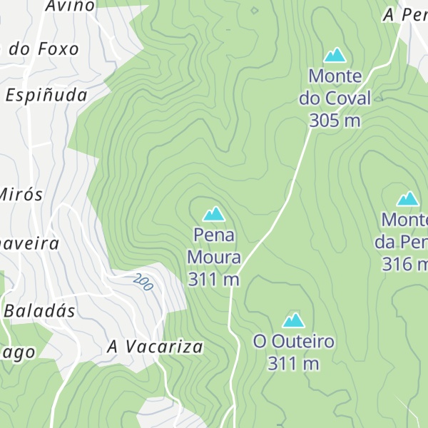 Map of Pena Moura