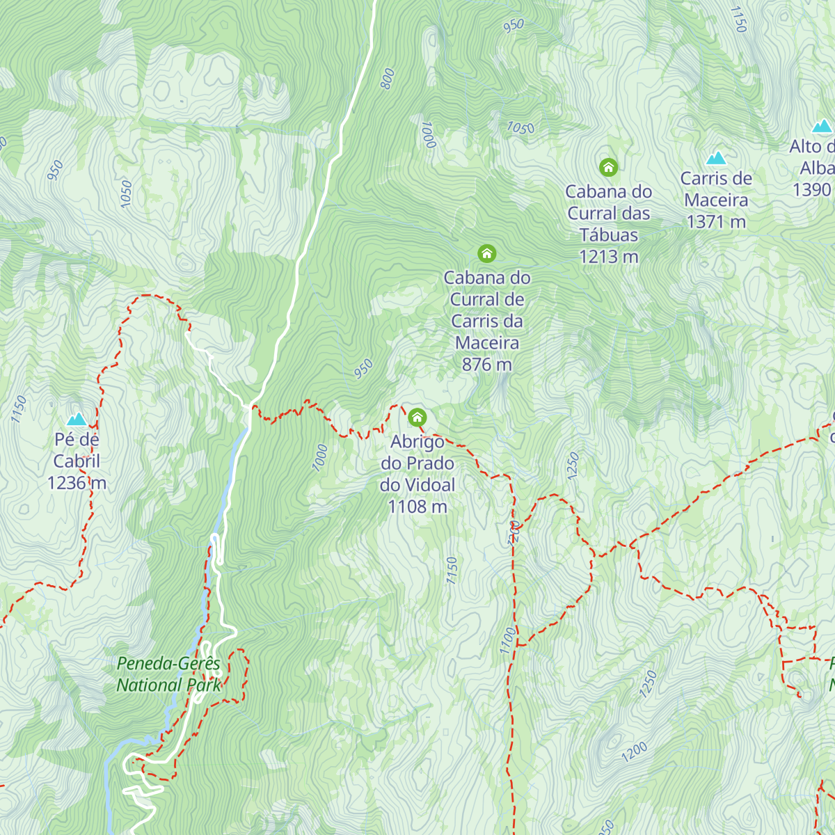 Abrigo do Prado do Vidoal map