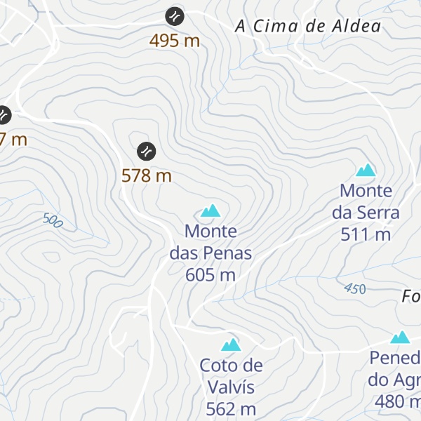 Map of Monte das Penas