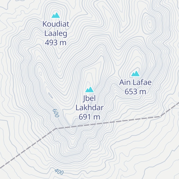 Map of Jbel Lakhdar