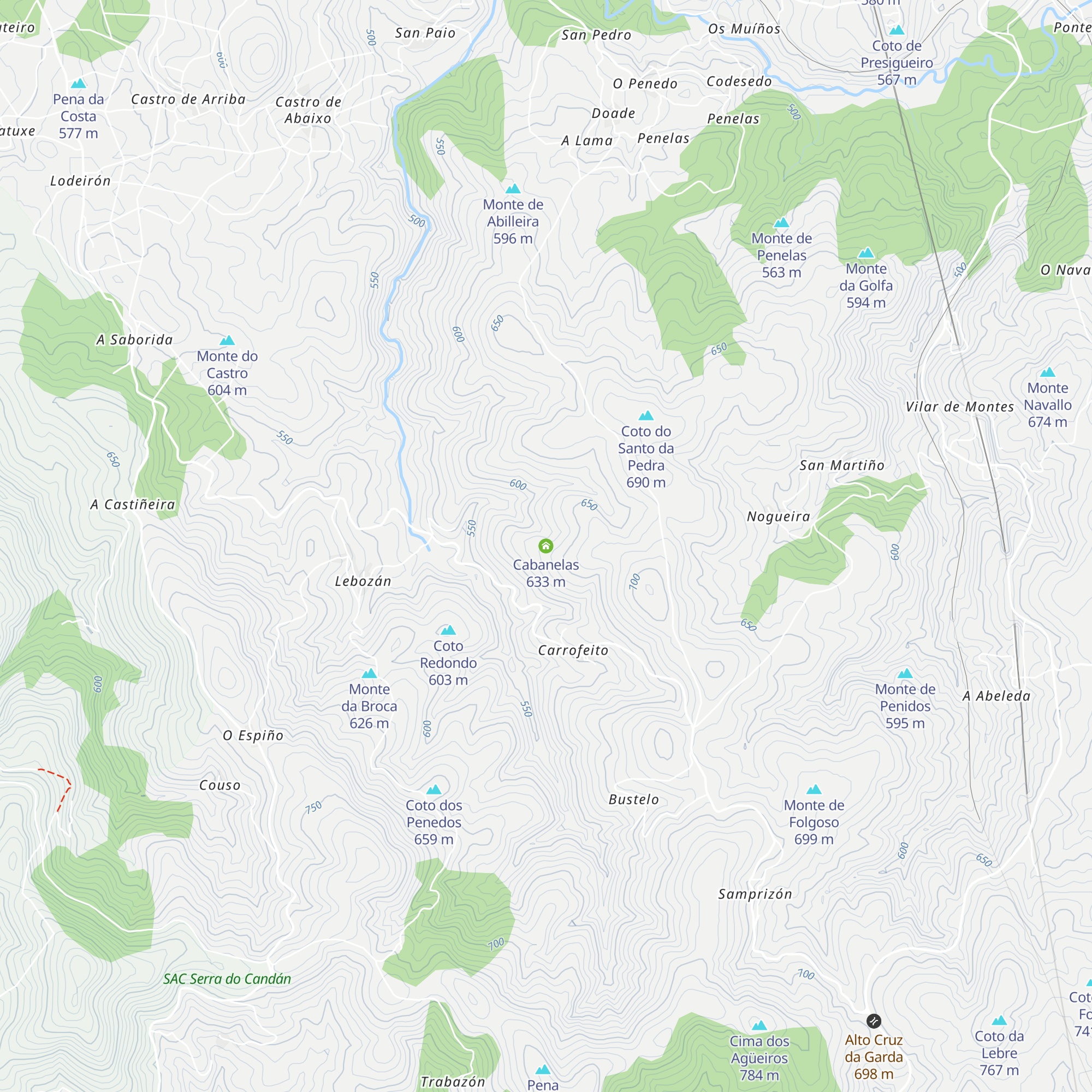 Cabanelas map