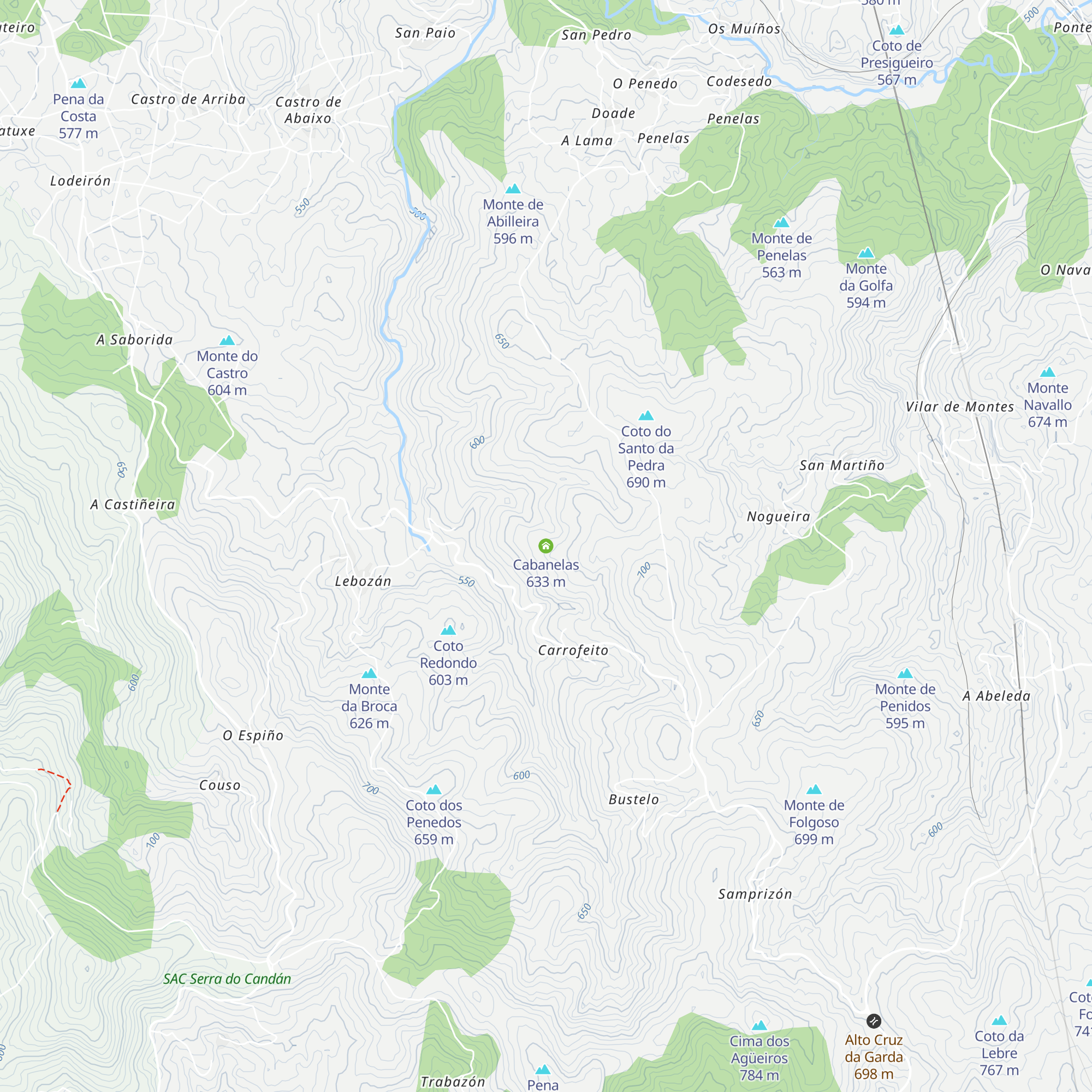 Cabanelas map