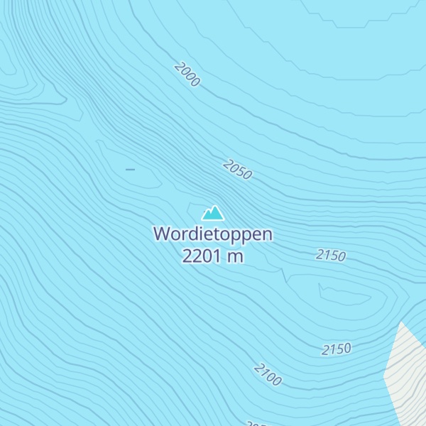 Map of Wordietoppen