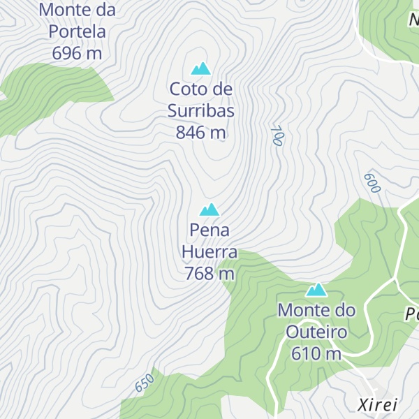 Map of Pena Huerra