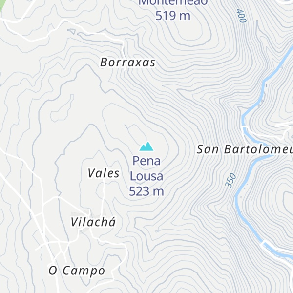 Map of Pena Lousa