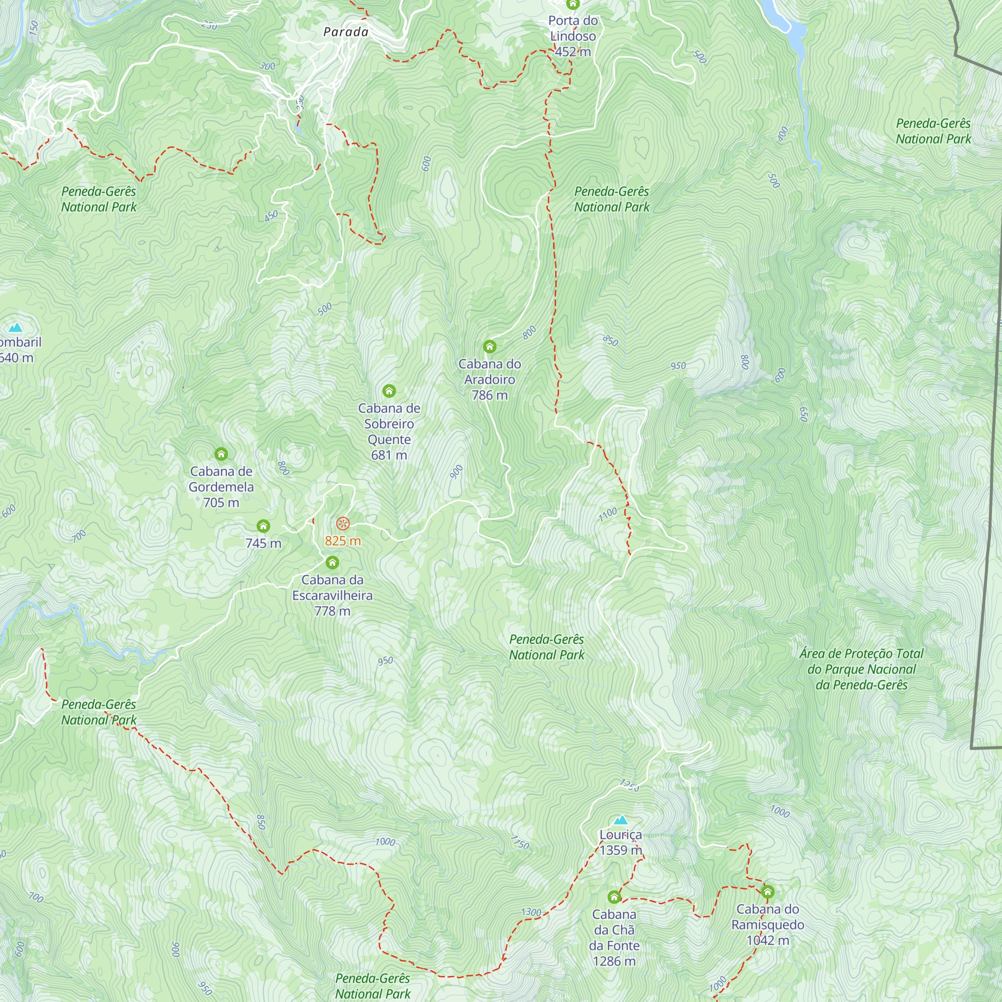 Abrigo de Bugalhedo map