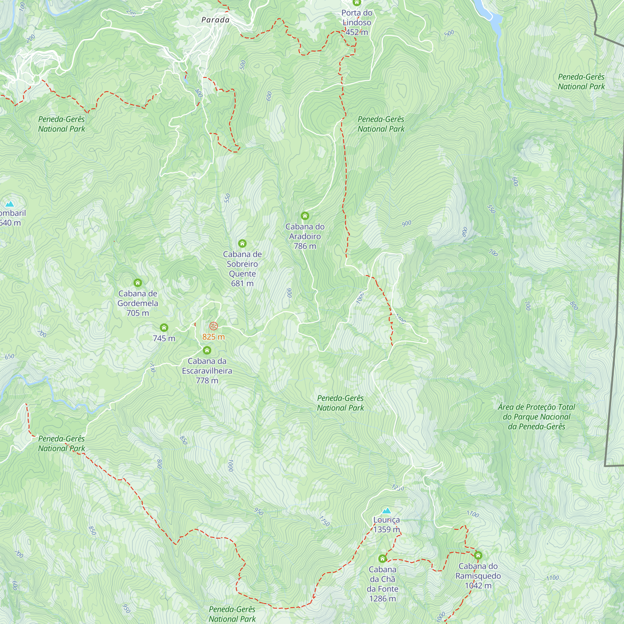 Abrigo de Bugalhedo map