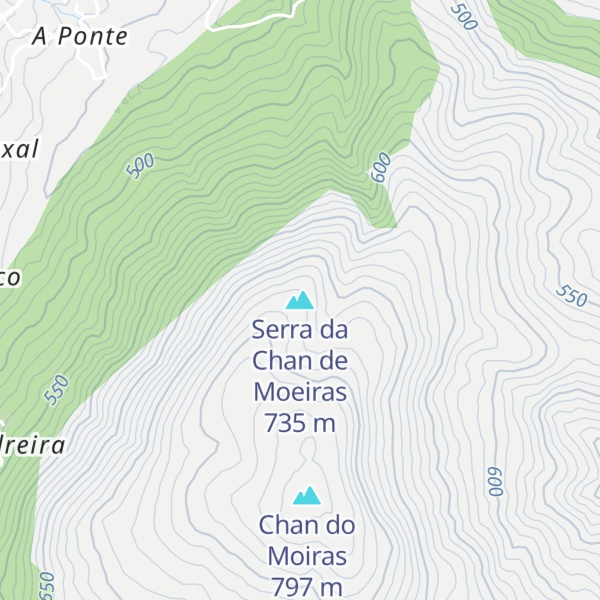 Map of Serra da Chan de Moeiras