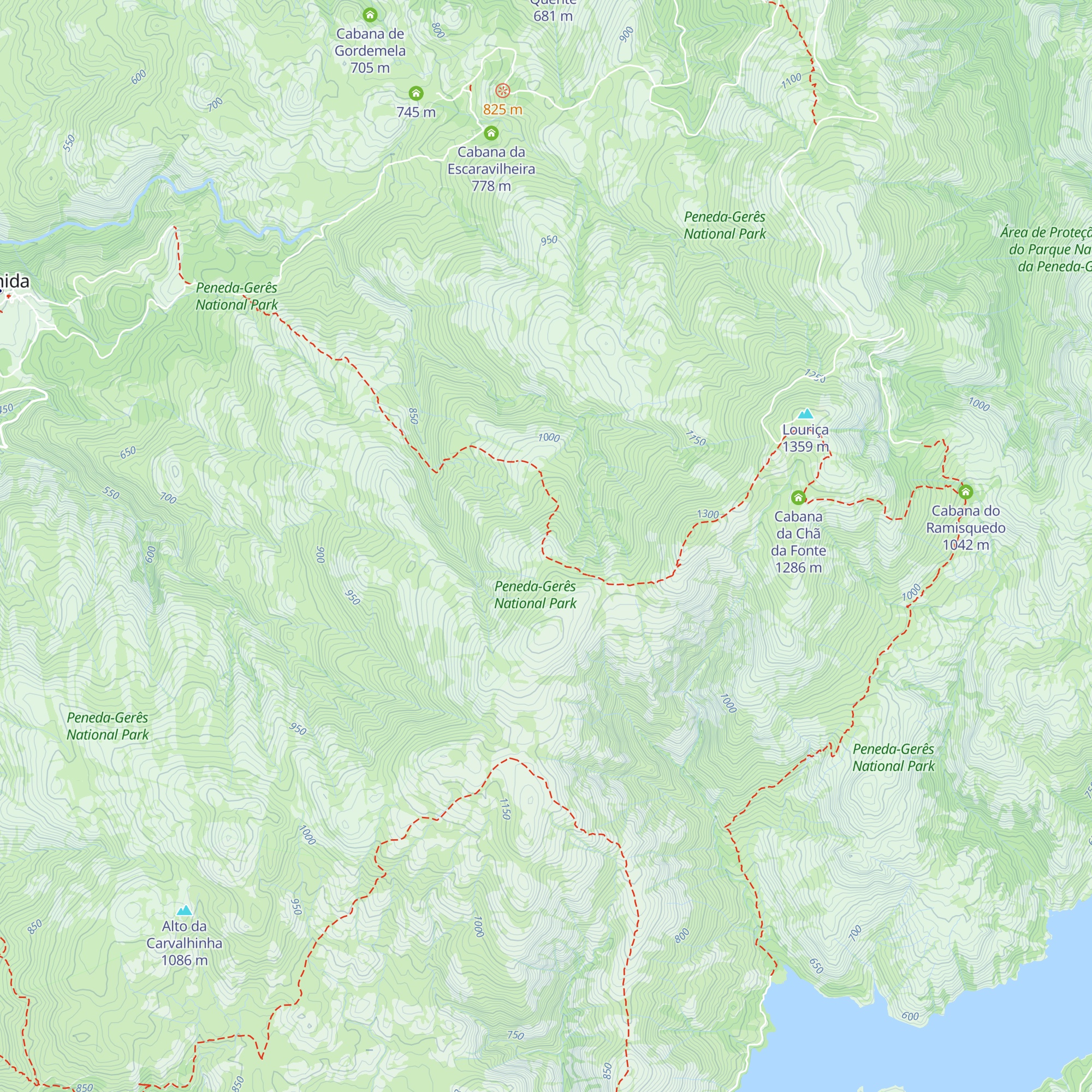 Abrigo de Bentozelo map