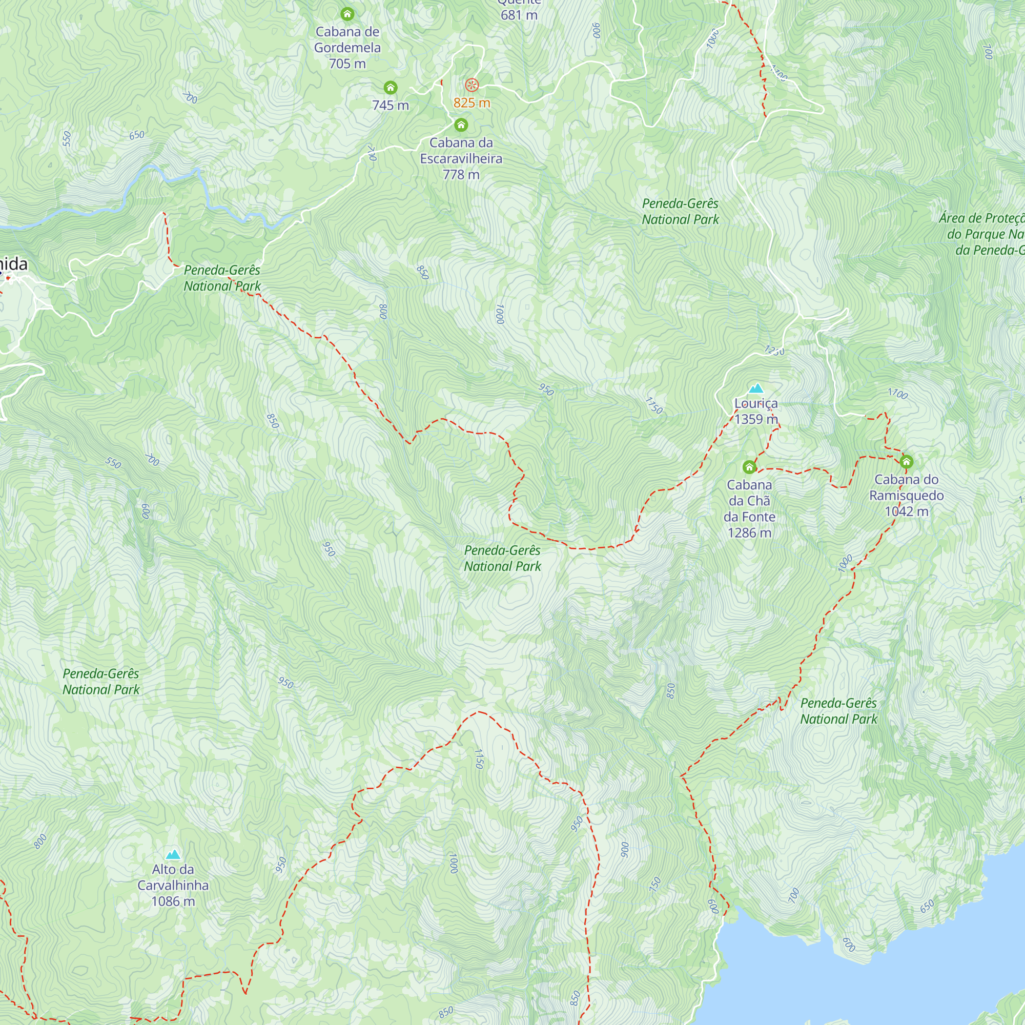 Abrigo de Bentozelo map