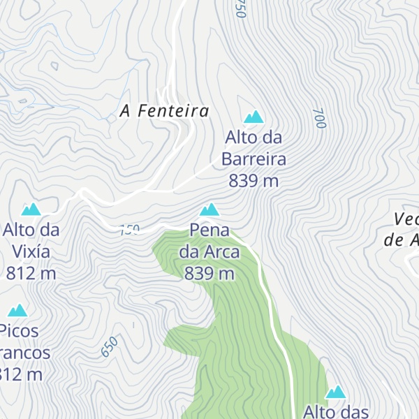 Map of Pena da Arca