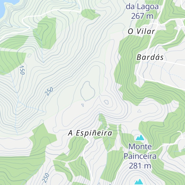 Map of Pena Grande do Castro