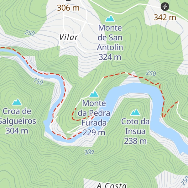 Map of Monte da Pedra Furada