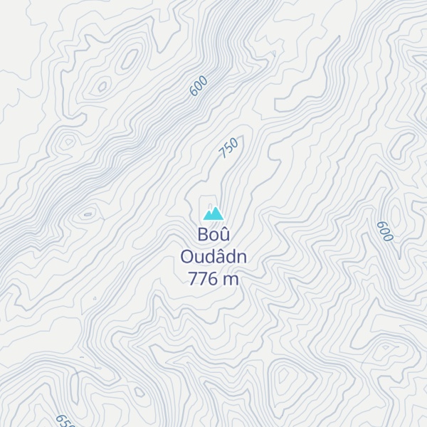 Map of Boû Oudâdn