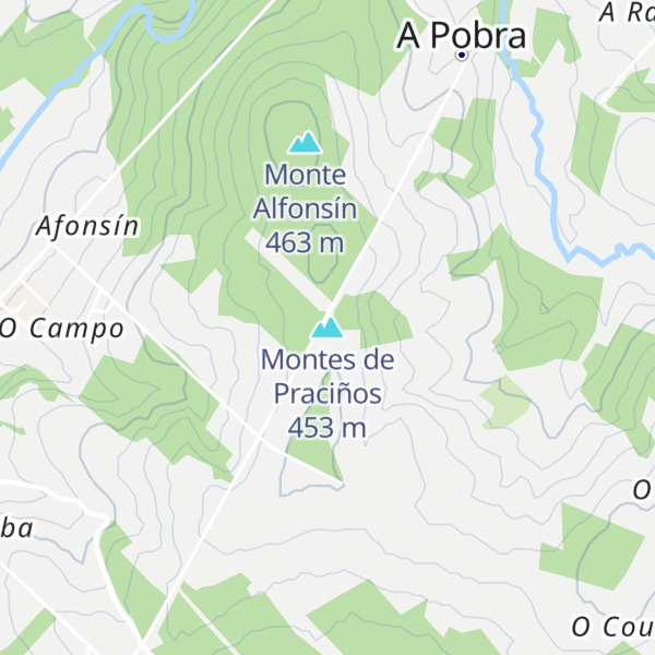 Map of Montes de Praciños
