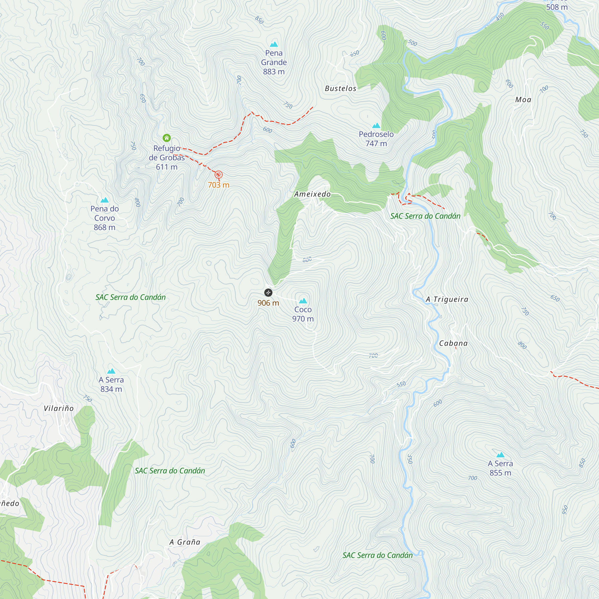 Refugio de Coco map