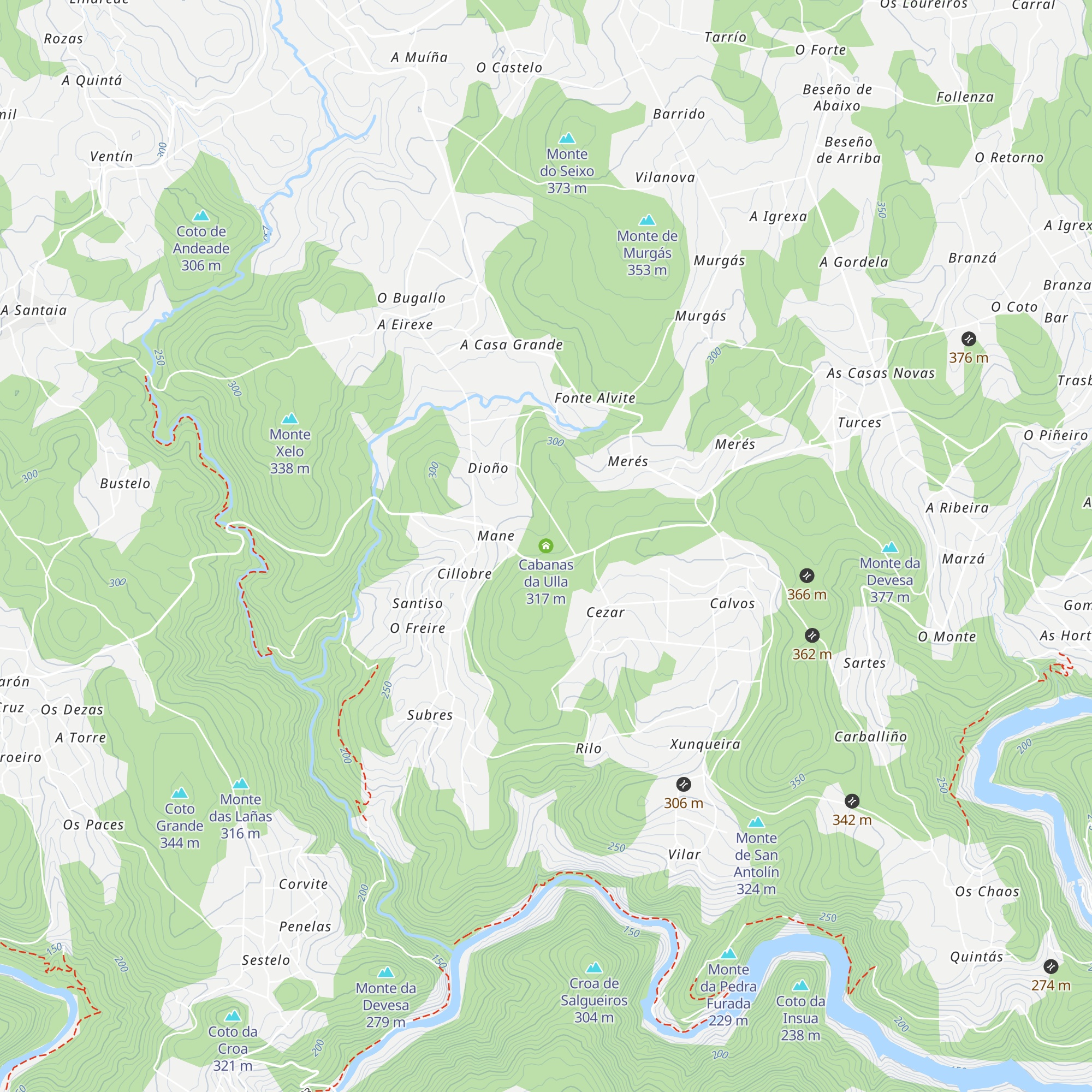 Cabanas da Ulla map