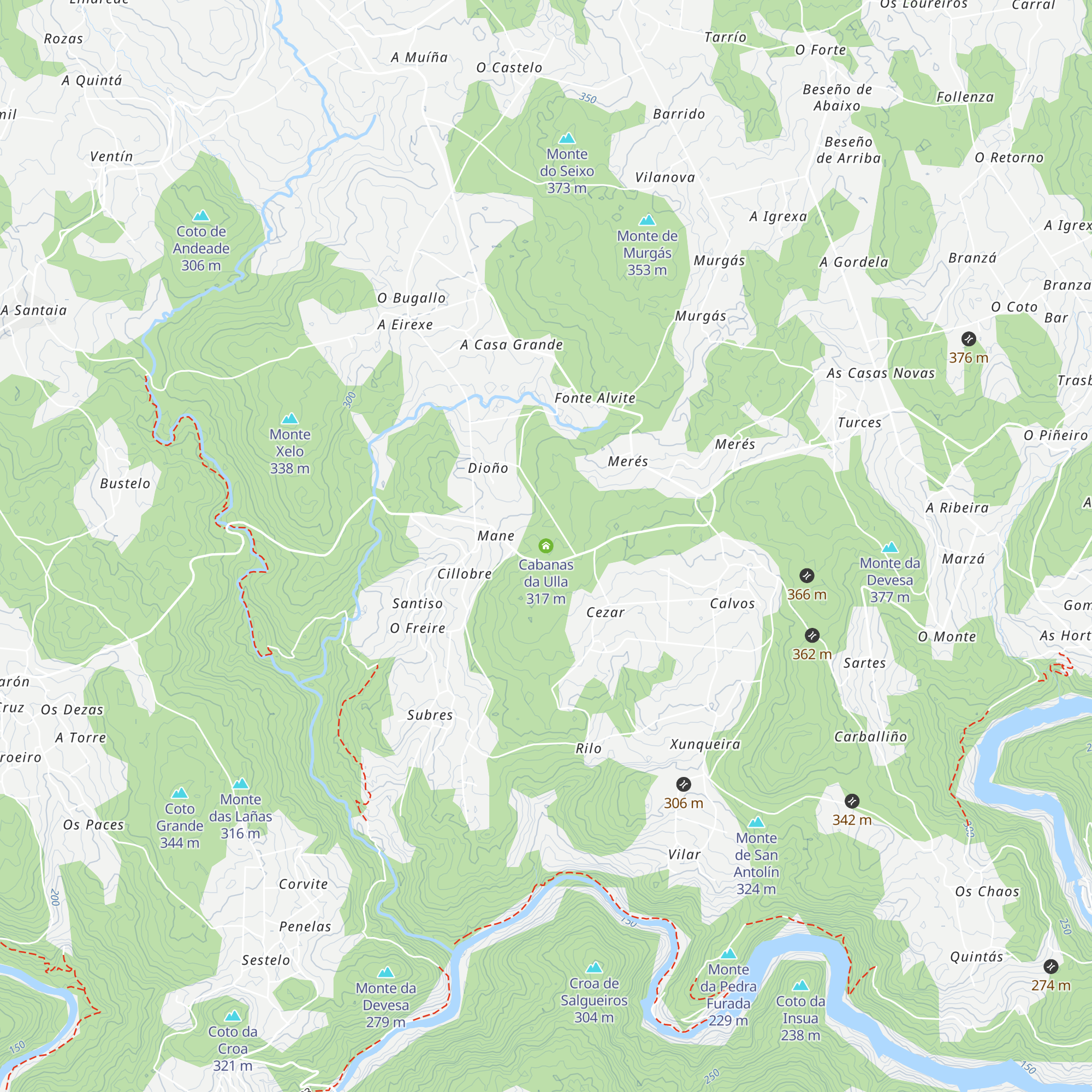 Cabanas da Ulla map