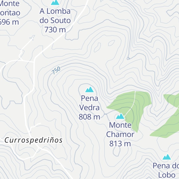 Map of Pena Vedra