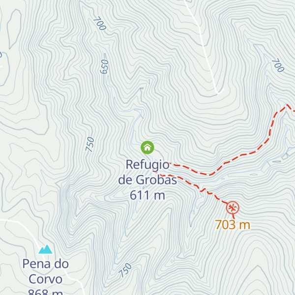 Map of Refugio de Grobas