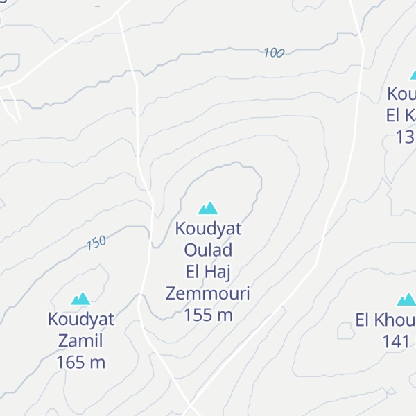 Map of Koudyat Oulad El Haj Zemmouri