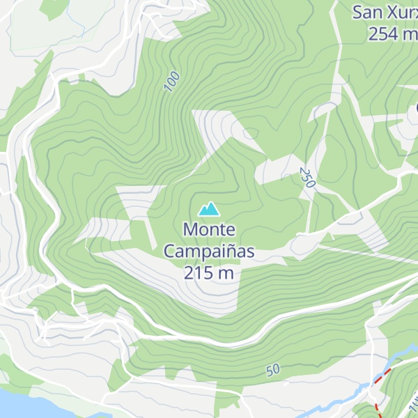 Map of Monte Campaiñas