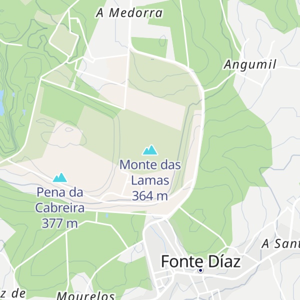 Map of Monte das Lamas