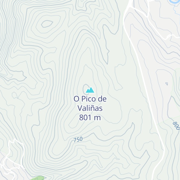 Map of O Pico de Valiñas